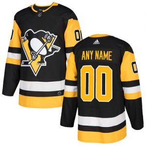 Mænd NHL Pittsburgh Penguins Trøje Tilpasset Adidas Hjemme Sort Authentic