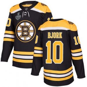Mænd Boston Bruins 10 Anders Bjork Sort Hjemme 2019 Stanley Cup ishockey Trøjer Final