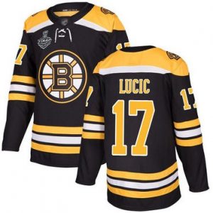 Mænd Boston Bruins 17 Milan Lucic Sort Hjemme 2019 Stanley Cup ishockey Trøjer Final