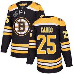 Mænd Boston Bruins 25 Brandon Carlo Sort Hjemme 2019 Stanley Cup ishockey Trøjer Final