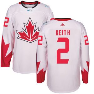 Adidas Team Canada Trøje 2 Duncan Keith Authentic Hvid Hjemme 2016 World Cup ishockey Trøjer