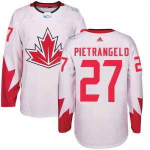 Adidas Team Canada Trøje 27 Alex Pietrangelo Authentic Hvid Hjemme 2016 World Cup ishockey Trøjer
