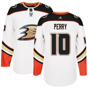 Mænd NHL Anaheim Ducks Trøje Corey Perry 10 Hvid Authentic Udebane