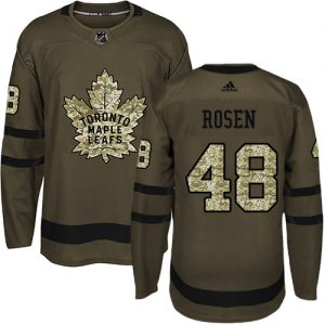 Mænd NHL Toronto Maple Leafs Trøje 48 Calle Rosen Authentic Grøn Adidas Salute to Service