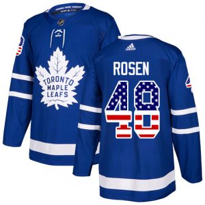 Mænd NHL Toronto Maple Leafs Trøje 48 Calle Rosen Authentic Kongeblå Adidas USA Flag Fashion