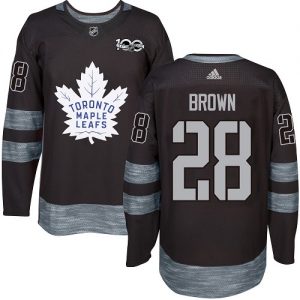 Mænd NHL Toronto Maple Leafs Trøje 28 Connor Brown Authentic Sort Adidas 1917 2017 100th Anniversary