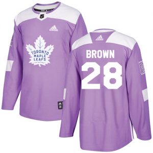 Mænd NHL Toronto Maple Leafs Trøje 28 Connor Brown Authentic Lilla Adidas Fights Cancer Practice