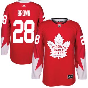 Mænd NHL Toronto Maple Leafs Trøje 28 Connor Brown Authentic Rød Adidas Alternate
