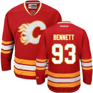 Dame NHL Calgary Flames Trøje 93 Sam Bennett Authentic Rød Reebok Tredje ishockey Trøjer