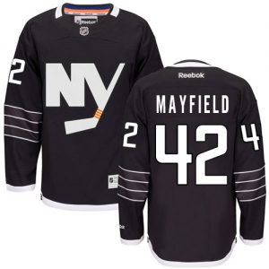 Dame NHL New York Islanders Trøje 42 Scott Mayfield Authentic Sort Reebok Tredje ishockey Trøjer