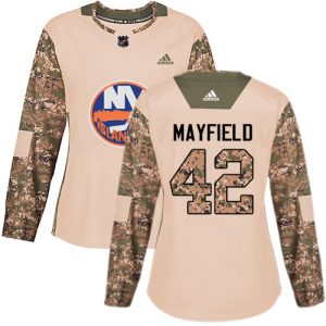 Dame NHL New York Islanders Trøje 42 Scott Mayfield Authentic Camo Adidas Veterans Day Practice