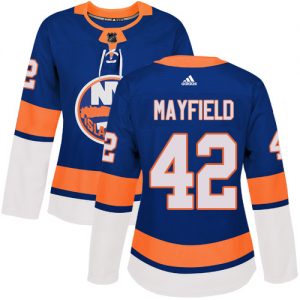 Dame NHL New York Islanders Trøje 42 Scott Mayfield Authentic Kongeblå Adidas Hjemme