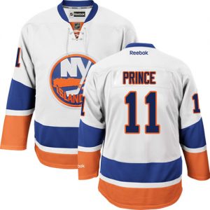 Dame NHL New York Islanders Trøje 11 Shane Prince Authentic Hvid Reebok Udebane ishockey Trøjer