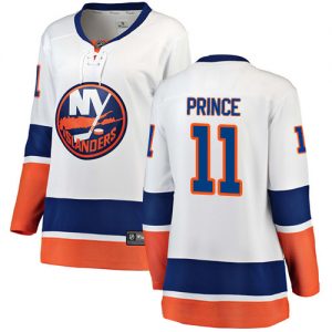 Dame NHL New York Islanders Trøje 11 Shane Prince Breakaway Hvid Fanatics Branded Udebane
