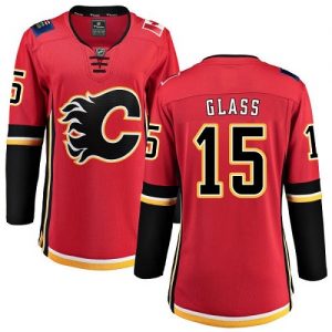 Dame NHL Calgary Flames Trøje 15 Tanner Glass Breakaway Rød Fanatics Branded Hjemme