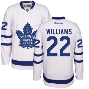 Mænd NHL Toronto Maple Leafs Trøje 22 Tiger Williams Authentic Hvid Reebok Udebane ishockey Trøjer
