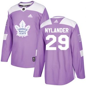 Mænd NHL Toronto Maple Leafs Trøje 29 William Nylander Authentic Lilla Adidas Fights Cancer Practice