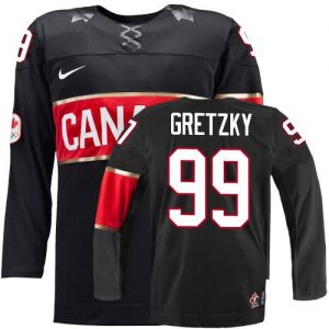 Olympic Wayne Gretzky Authentic Sort  Team Canada Trøje 99 Tredje 2014