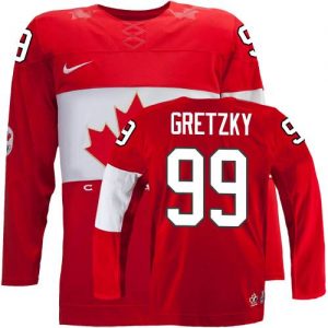 Olympic Wayne Gretzky Authentic Rød  Team Canada Trøje 99 Udebane 2014