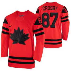 Canada Sidney Crosby #87 Trøje 2022 Beijing Winter Olympic Rød Ude