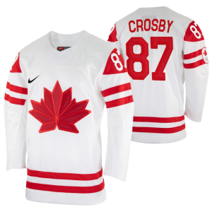 Canada Sidney Crosby #87 Trøje 2022 Beijing Winter Olympic hvid