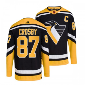 Pittsburgh Penguins Sidney Crosby 87 Trøjer Tilpasset 2022-23 Reverse Retro 2.0